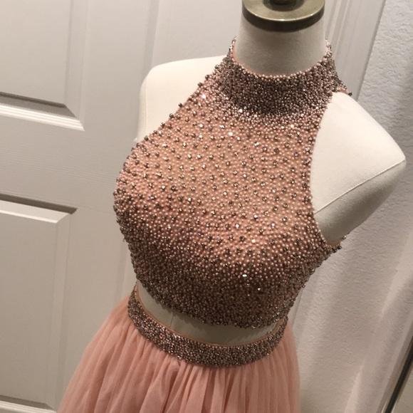 SHERRI HILL DUSTY PINK TWO PIECES - Picture 2 of 8